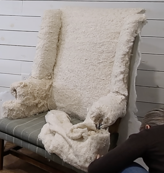 how to reupholster old wingback chairs 